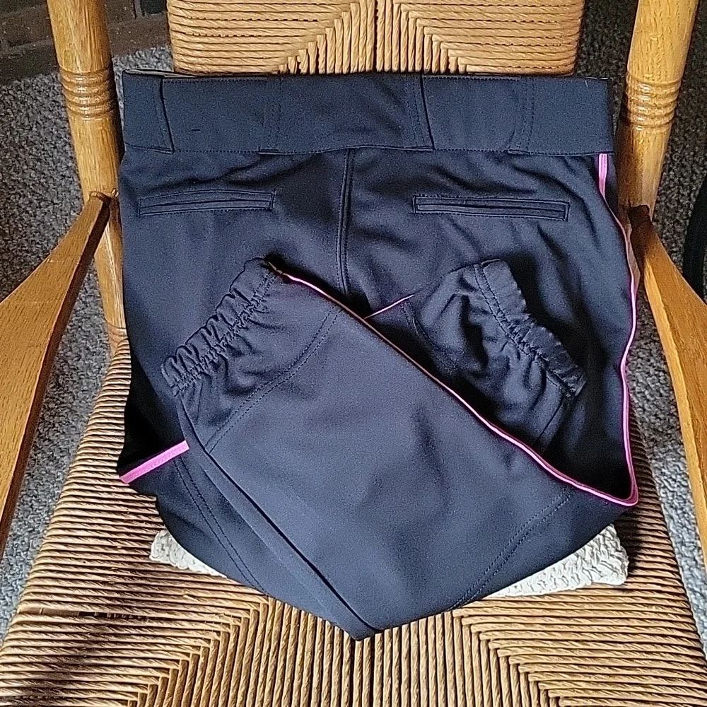 Champro baseball/softball pants, black/pink, size L